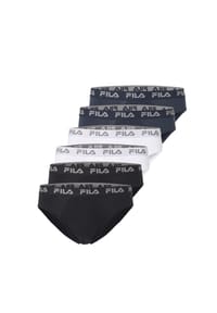 FILA - Slips Logo 6er-Pack mit elastischem Dehnbund und Markenlogo - Black