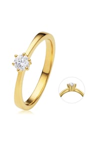 ONE ELEMENT Timeless Diamonds - 0.2 ct Diamant Brillant Ring aus 585 Gelbgold - gold