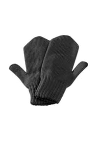maximo® - MINI-Fausthandschuhe, Strick   mit Daumen, Basicfarben - carbonmeliert