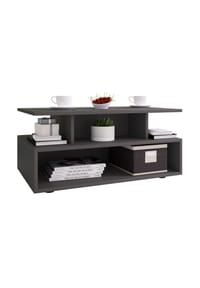 VCM. - Holz Couchtisch | Sofatisch mit ausreichend Stauraum | Maße ca. H. 40 x B. 80 x T. 50 cm | Wohnzimmertisch - Esila - Anthrazit