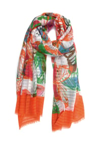 collezione alessandro® - Schal Peppa mit bunten Schmetterlingen - multi