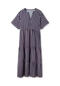 sheego - Maxikleid - nachtblau-gestreift