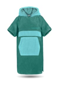normani® - Bademantel Surfer Poncho - Grau/Hellgrau