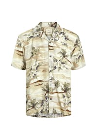 JACK & JONES - Hemd HENDRIX Kurzarmhemd - grau