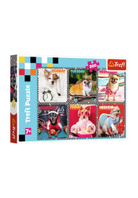 Trefl - Puzzle Happy Dogs, Kinderpuzzle, 200 Teile, 48 x 34 cm - 
