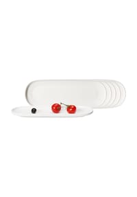 Ritzenhoff & Breker Servierplatten Kelly 30,5 x 11 cm 6er Set weiß - KELLY - weiß