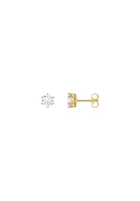 Thomas Sabo - Ohrstecker mit weißem Stein im Brillantschliff - gelbgoldfarben