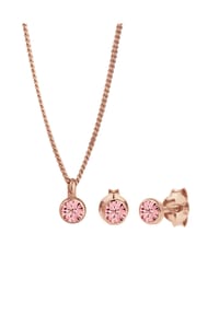 elli. - Schmuckset Basic Elegant 925 Silber, Mit Kristallen Von Swarovski® - Weiß