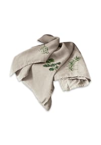 LOBERON - Geschirrtuch 3er Set Herbal Gardens beige/grün - beige/grün