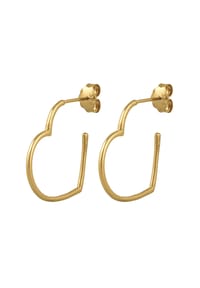 elli. PREMIUM - Ohrringe Ohrstecker Creolen Herz Filigran 375 Gelbgold - Gold