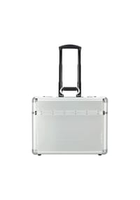 DERMATA - 2 Rollen Pilotentrolley 37 cm Laptopfach - silber