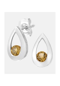 Diamant L'eternel - Ohrstecker, mit Citrine, 375 Weißgold - white gold