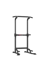 HOME FITNESS CODE - Power Tower D-Station Klimmzug Dip Knieheben Ganzkörpertraining Erwachsene Fitnessgerät - schwarz
