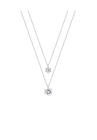 elli. - Halskette Panzerkette Layer 925 Silber, Mit Kristallen Von Swarovski® - Silber