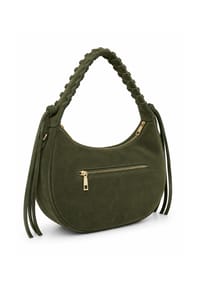 collezione alessandro® - Schultertasche Siena aus italienischem Wildleder - braun