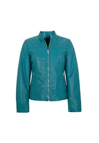 JILANI - Damen Lederjacke Lammnappa ocean blau - ocean