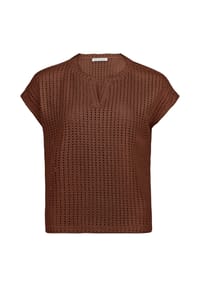 BETTY & CO - T-Shirt, Split-Neck, für Damen - 1098 SOFT NATURE