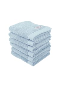 TOM TAILOR - Gästehandtuch, 6er Pack - Color Bath Guest Towel, Frottier, Baumwolle, 30 x 50 cm - Blau