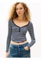 TOMMY Jeans Langarmshirt, Henley-Ausschnitt, für Damen Bild 4