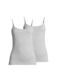 Nina von C. - Spaghetti Top 2er Pack Light & Easy - Denim melange