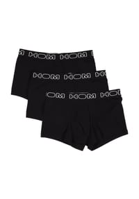 HOM - Boxerlines Pants, 3er-Pack, kurz, für Herren - T001 BLACK/BLACK