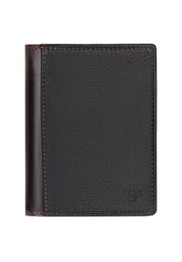 GALERIA - Kartenetui, Leder - BLACK/DK. BROWN