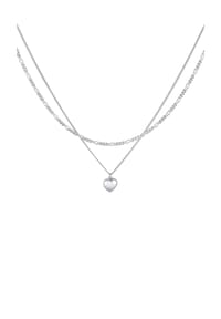 elli. - Halskette Elli Halskette Layer Herz Figaro 2-Lagig 925 Silber - Gold