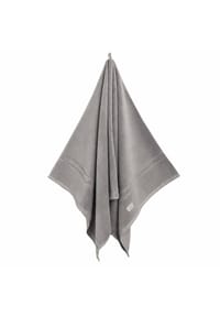 GANT - Duschtuch - Premium Towel, 70 x 140 cm, Frottee, Bio-Baumwolle, Logo, uni - Dunkelgrau