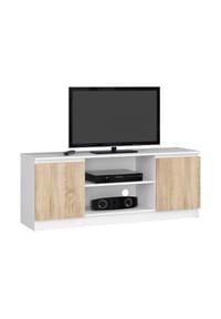 Akord - TV-Lowboard K140 mit 2 Türen und 6 Einlegeböden - artisan-eiche