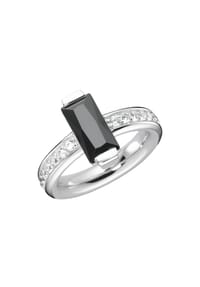 GIORGIO MARTELLO MILANO - Ring mit Zirkonia weiß und schwarz, Silber 925 - schwarz/weiß