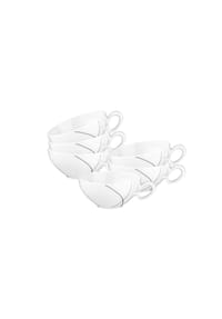 Seltmann Weiden Teetassen Trio Highline 0,14 l 6er Set weiß-grau - TRIO - weiß-grau