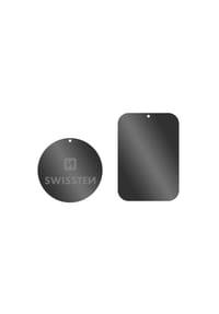 SWISSTEN - Metallplatten für Magnethalterungen mit 3M-Kleber für Smartphones - schwarz 20x15x5cm