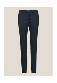MADELEINE - Schlanke Stretch-Hose - graphit / wollweiß / melange