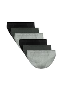 seidensticker - Herren Slips, 6er Pack - Brief 6-Pack, Single Jersey, Baumwollmischung, einfarbig - Schwarz