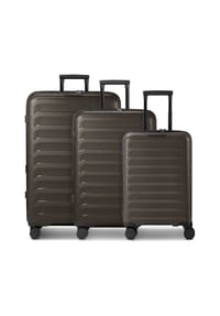 d & n® Toronto - Toronto 4 Rollen Kofferset 3-teilig mit Dehnfalte - black