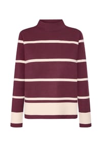 BETTY BARCLAY - Feinstrickpullover mit Stehkragen - Patch Beige/Brown