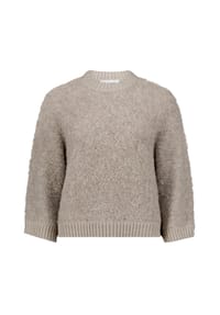 BETTY & CO - Strickpullover mit Rippbündchen - Taupe Melange