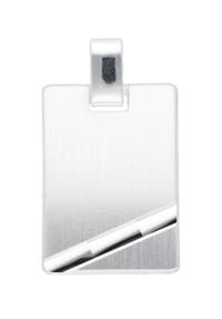 Adelia's - Damen Silber Schmuck 925 Silber Gravurplatte Anhänger - silber