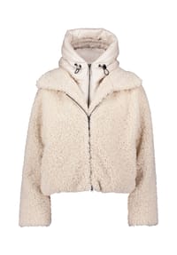 AMBER & JUNE - Plüschjacke mit abnehmbarem Westenteil - Grau