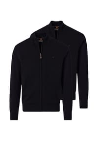 redmond - Strickjacke 2er Pack Basic - Schwarz