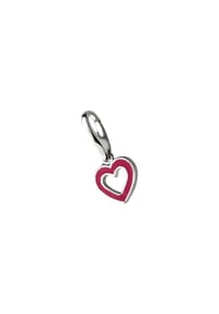 GIORGIO MARTELLO MILANO - Charm Herz, Silber 925 - pink
