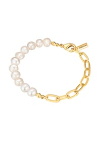 YOKOAMii - Damen Armband aus Metall-Legierung in Gelbgold mit Süßwasser-Zuchtperle - gelbgold