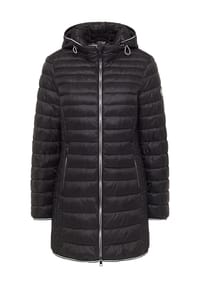 BARBARA LEBEK - Lange Steppjacke Damen mit Kapuze - Beige