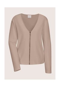 MADELEINE - Elegante Viskosejacke mit Reißverschluss - berber