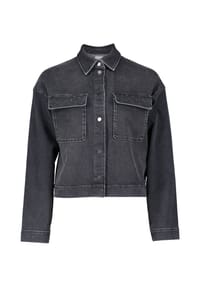 BETTY & CO - Jeansjacke mit aufgesetzten Taschen - Dark Grey Denim