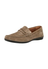 iMAC® - Veloursleder Slipper - Grau/Braun