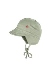 maximo® - GOTS MINI BOY-Schildmütze,  Bund, Microringel, Band, Jersey, UV 50 - hellbraunmeliert-weiß