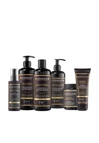 KERARGAN - Komplett-Kit Anti-Haarausfall mit Rizinusöl + Bürste - weiß