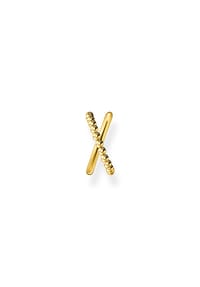Thomas Sabo - CHARM CLUB Einzel Ohrklemme Kugeln doppel gold - gelbgoldfarben