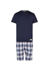 Phil & Co. Berlin - Pyjama Shorty - dunkelblau-kariert